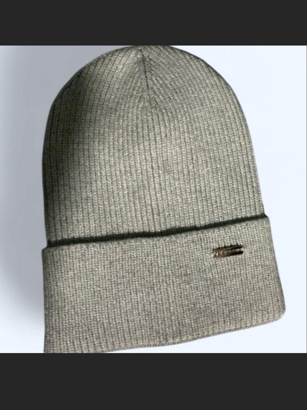 Steve Madden Ribbed Beanie - Light Gray